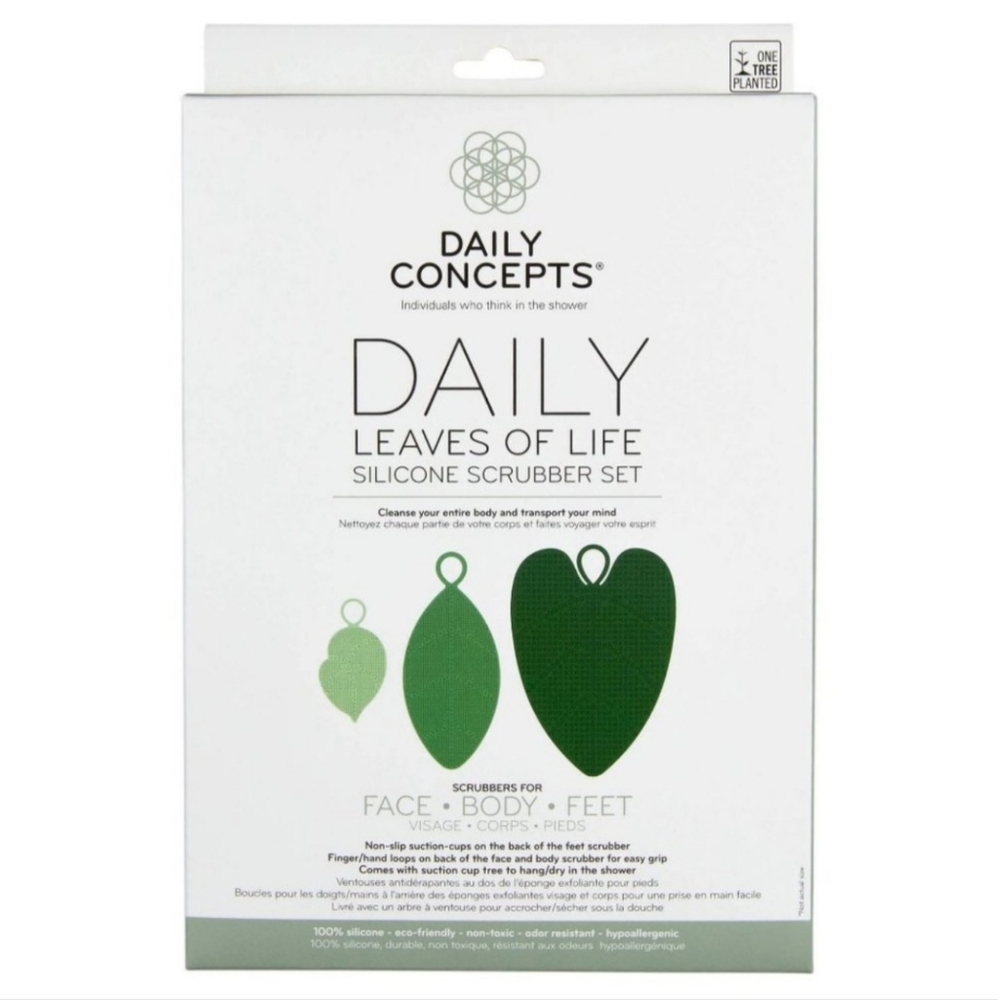 Daily Concept Leaves of Life Silicone Scubber Set